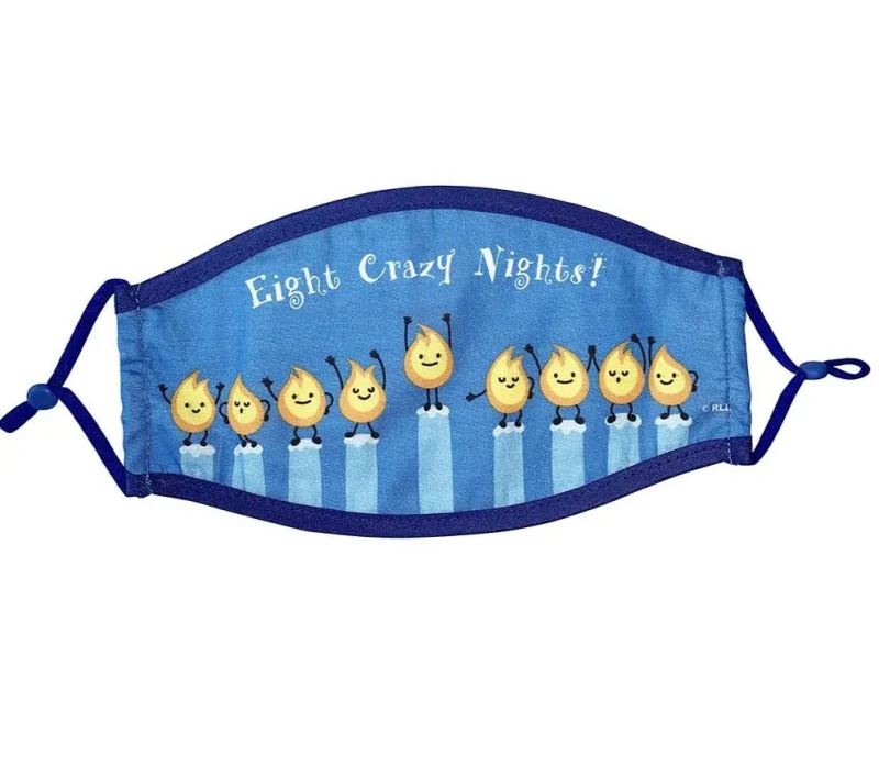 100 cotton hanukkah face mask eight crazy nights design