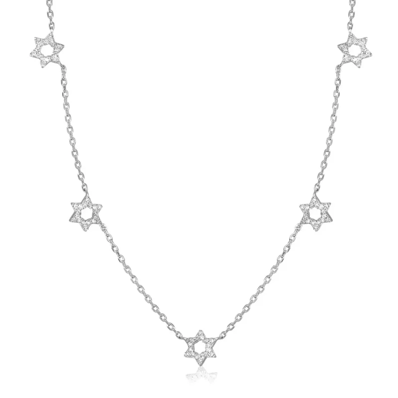 14k gold or sterling silver star of david necklace