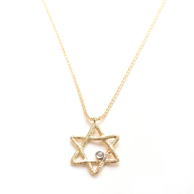 14k gold star of david diamond necklace israel museum exclusive scaled