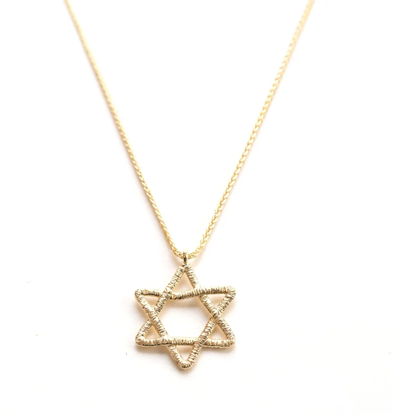 14k gold star of david necklace israel museum scaled