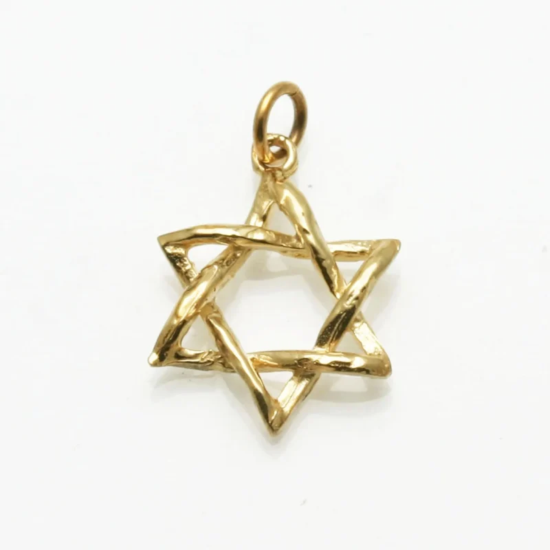 14k gold star of david pendant for curvy women