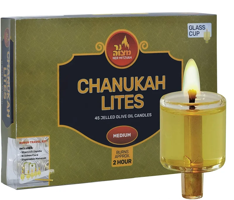 2 hour gel oil menorah candles medium