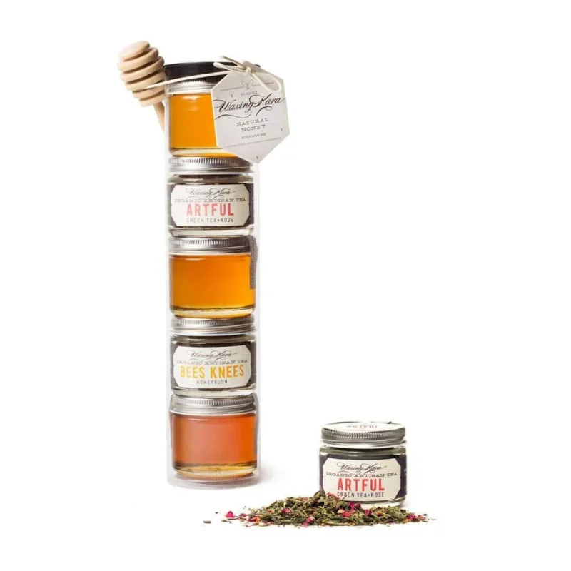 2 person tea honey tower set