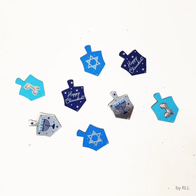 20 foiled dreidels for chanukah festive table scatters