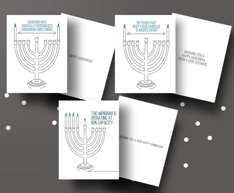 3 quarantine hanukkah cards perfect for 2020 celebrations