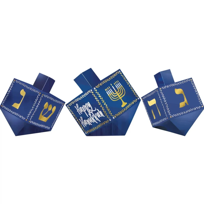 3d hanukkah dreidel table decorations