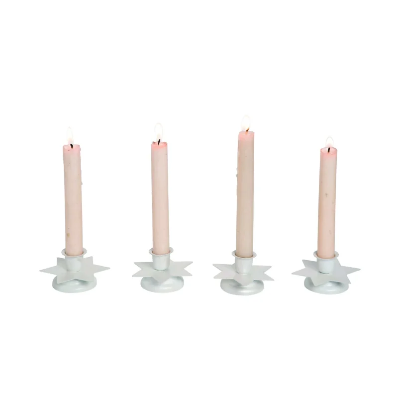 4 piece star of david taper candleholder set