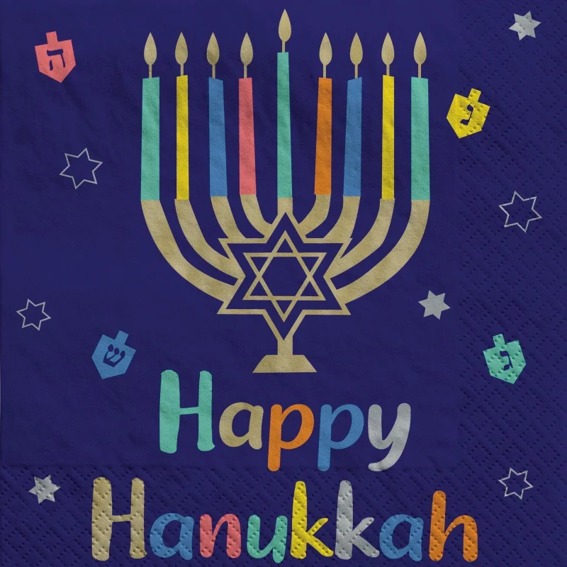 40 pack hanukkah joy luncheon napkins