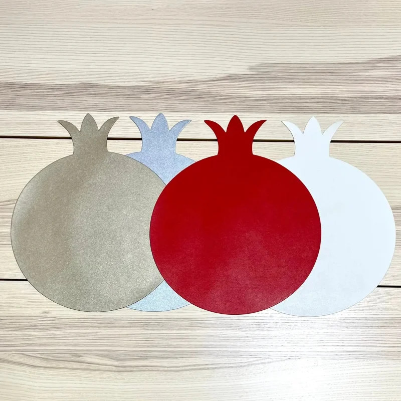 6 pack faux leather pomegranate placemats color options