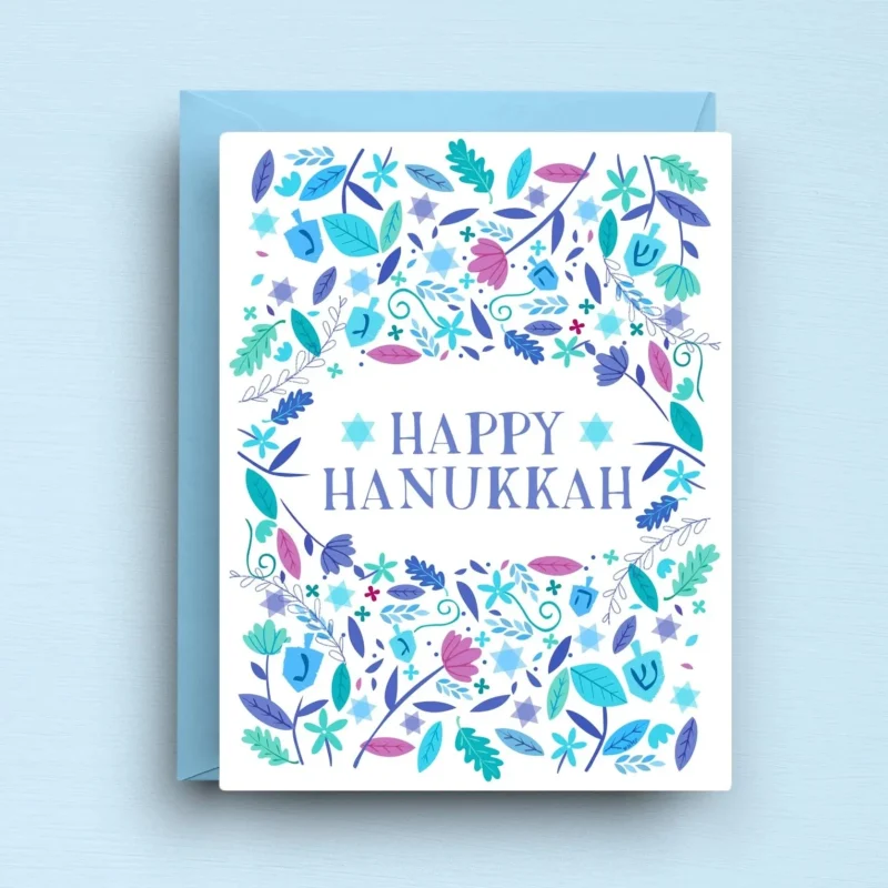 6 pack happy hanukkah cards holiday greetings set