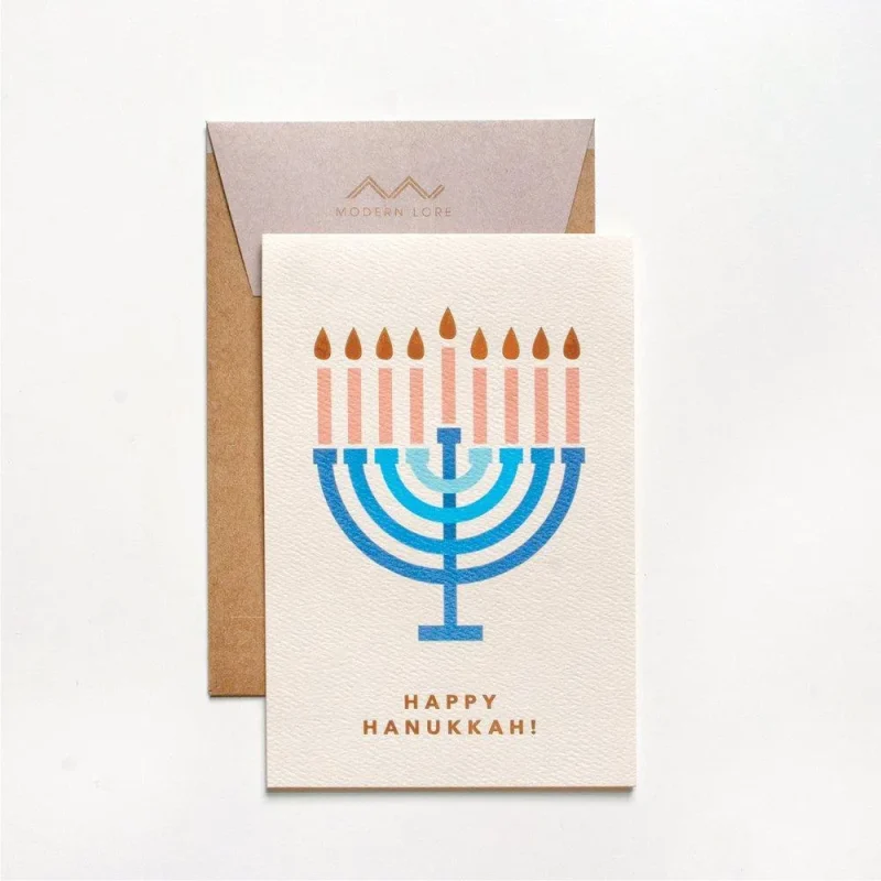 8 happy hanukkah menorah cards perfect holiday greetings set