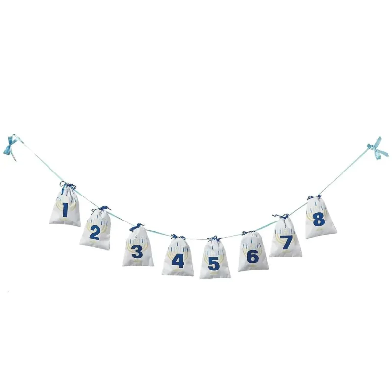 8 night hanukkah gift bag garland