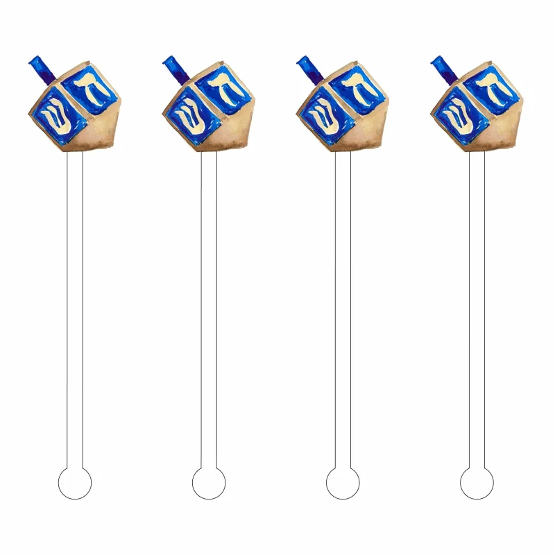 acrylic dreidel stir sticks