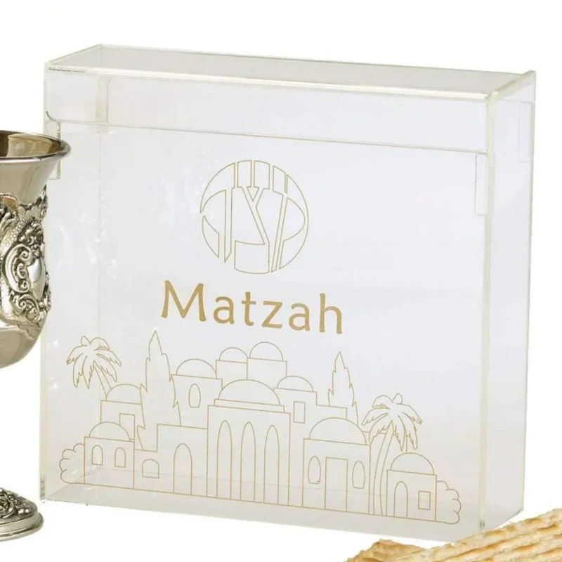 acrylic flip top matzah