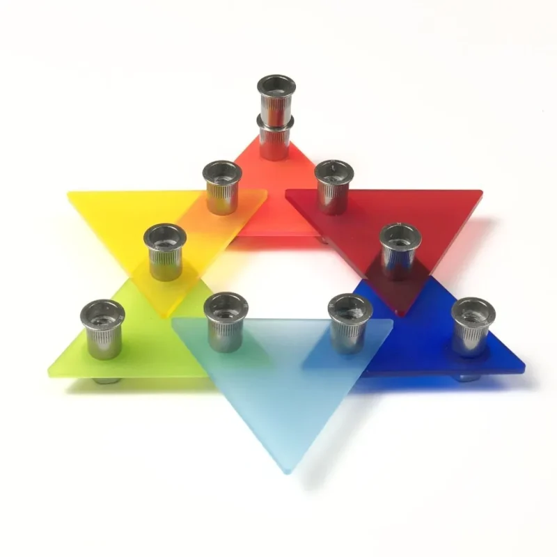 acrylic star of david menorah kit