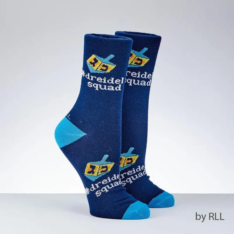 adult dreidel squad socks festive holiday fun