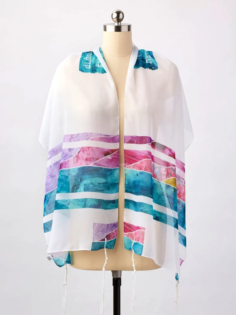 advah designs ocean sunset tallit exclusive edition