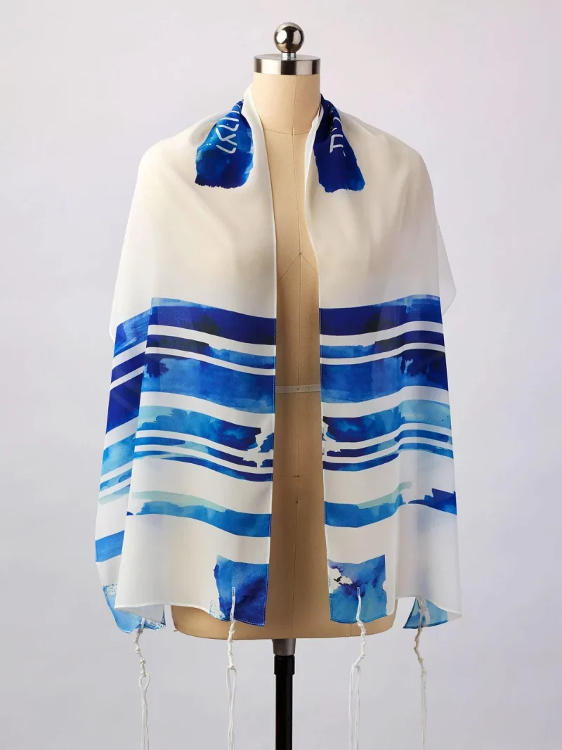 advah designs river tallit premium prayer shawl