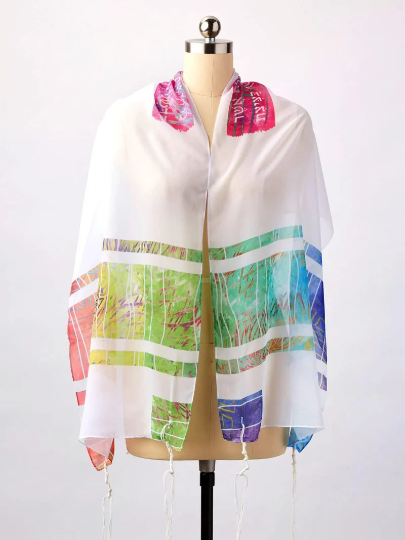 advah designs shimmering rainbow tallit