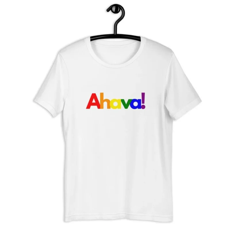 ahava pride unisex t shirt 18 donation to keshet