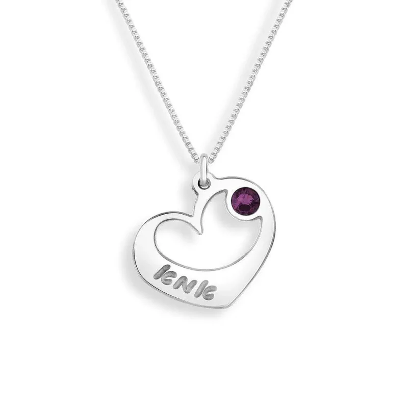 amethyst heart necklace for moms ima mom jewelry