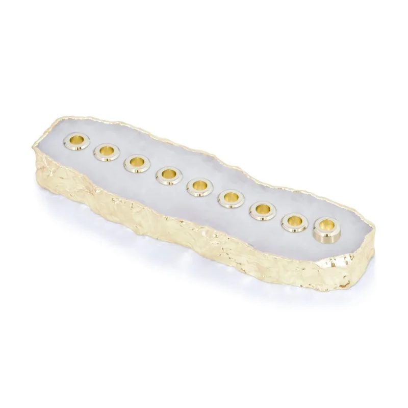 anna new york quartz gold menorah elegant yachad design