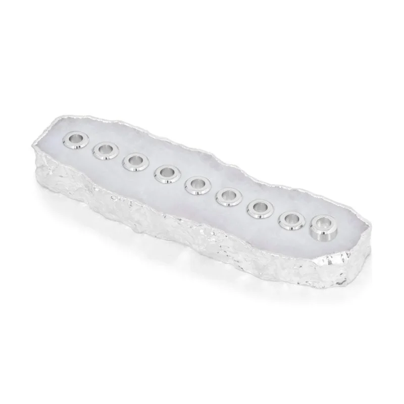 anna new york quartz silver menorah yachad collection