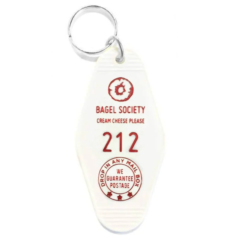 bagel society key tag premium keychains for bagel lovers