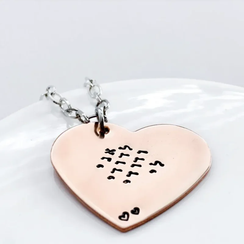 beloved s heart copper necklace