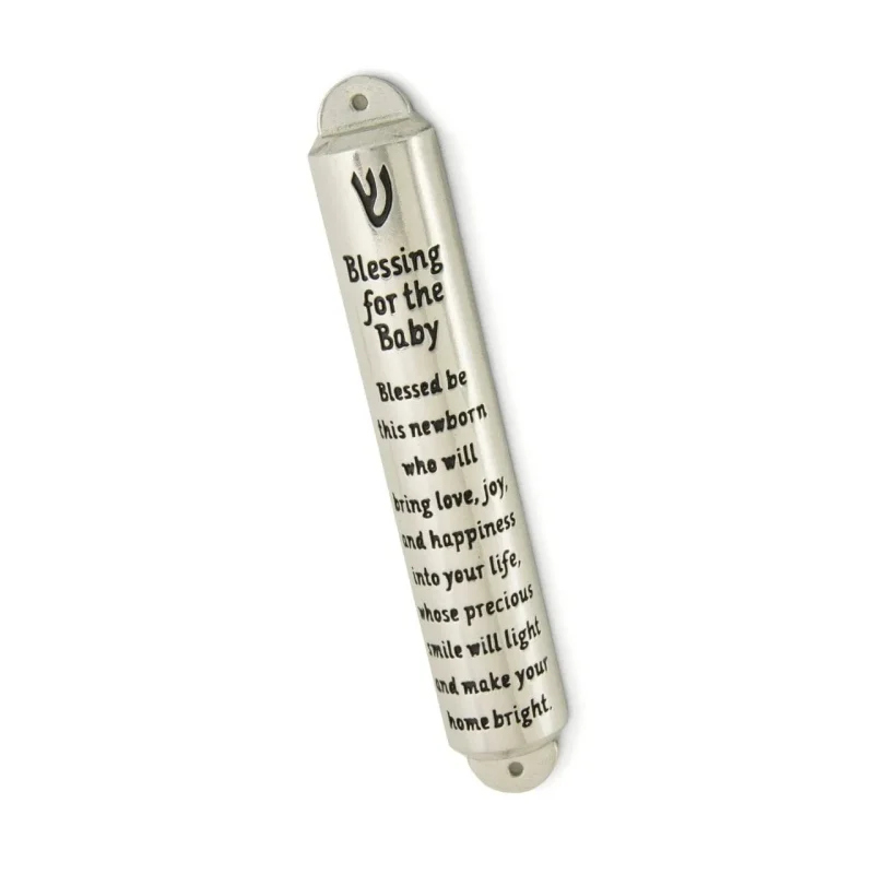 black baby blessing mezuzah by joy stember