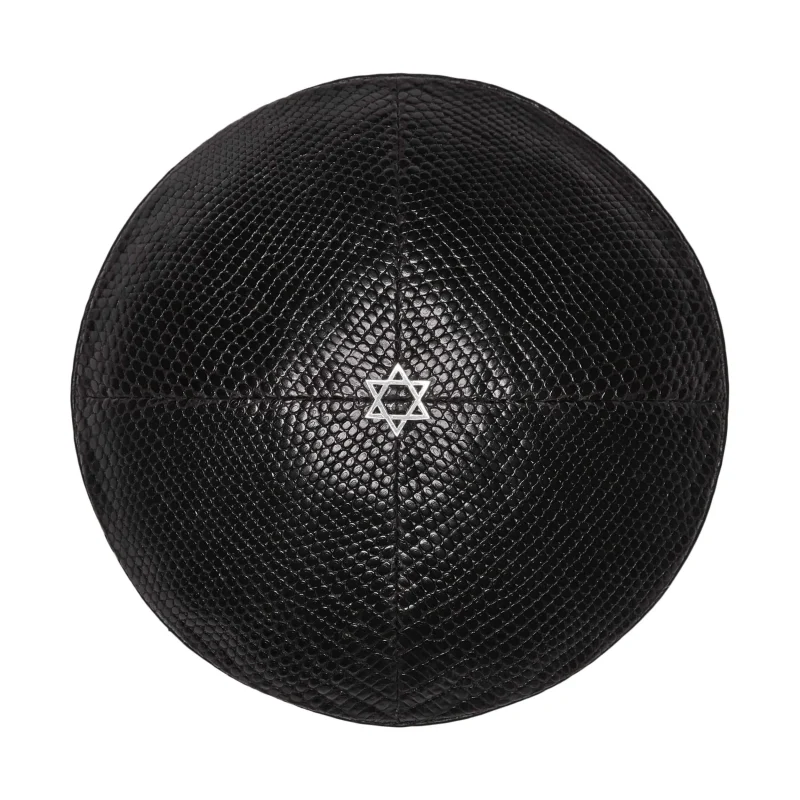 black lizard star of david kippah premium quality