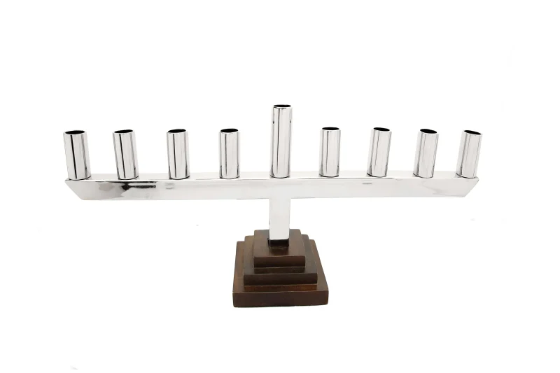 black square base menorah elegant straight design scaled