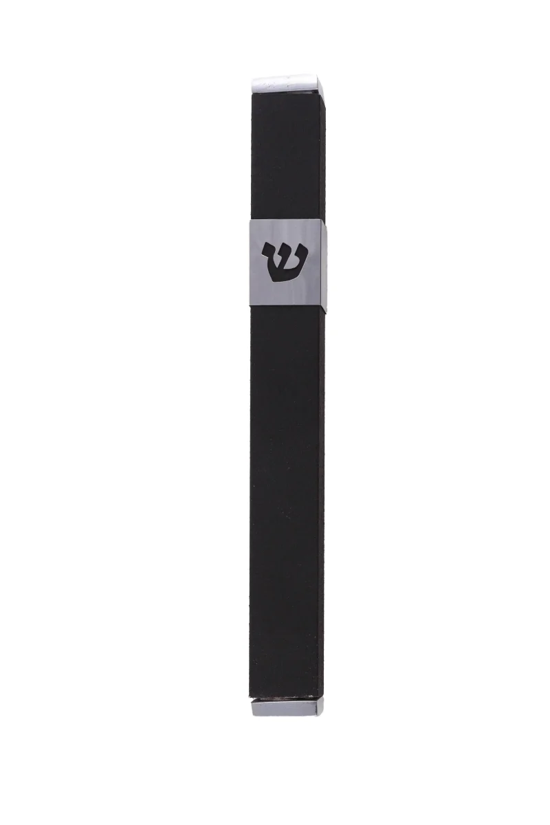 black stainless steel mezuzah by yair emanuel elegant home decor scaled