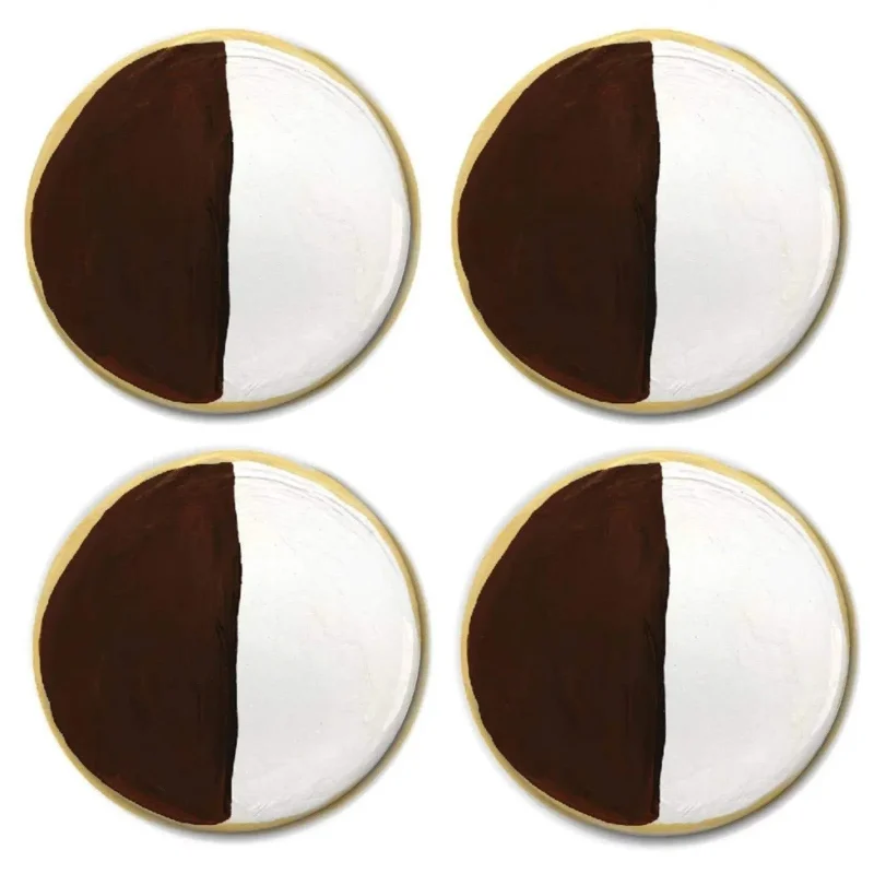 black white cookie magnet set