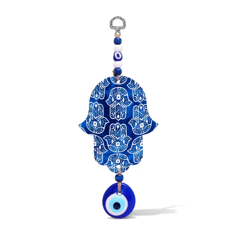 blue hamsa wall decor for home