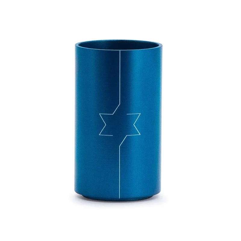 blue meshuggah kiddush cup elegant judaica gift