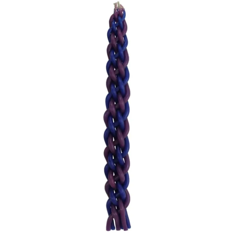 blue purple havdalah candle