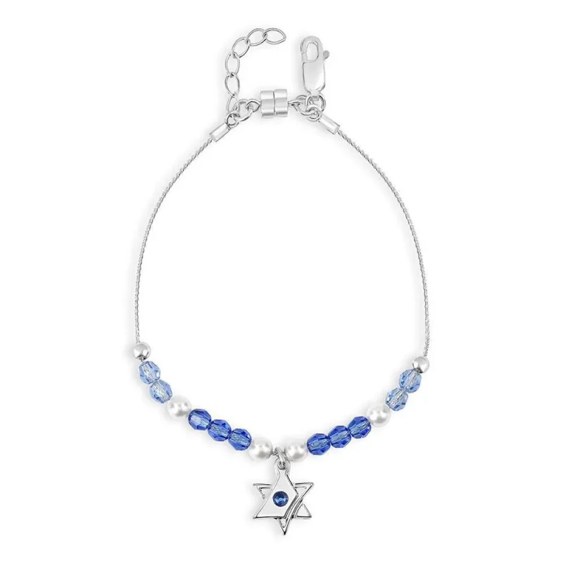 blue star of david interlocking bracelet return policy