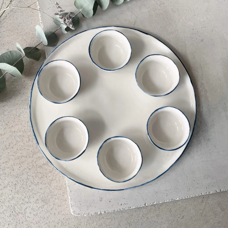 blue trim porcelain seder plate sind studio scaled