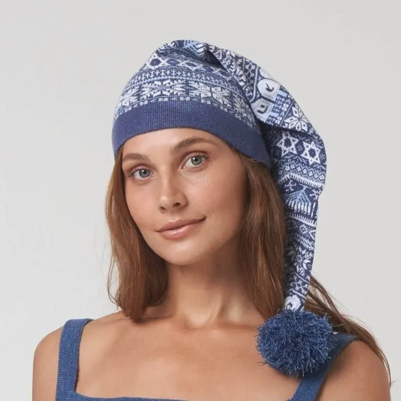 blue white hanukkah hat