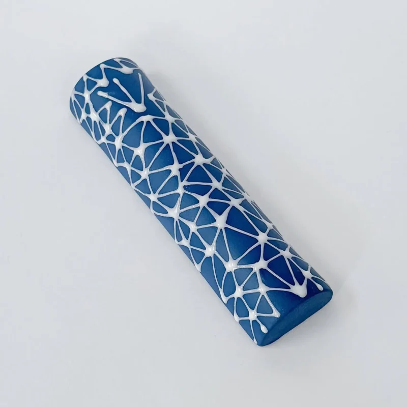 blue white moroccan stars mezuzah case by maiyan ben yona