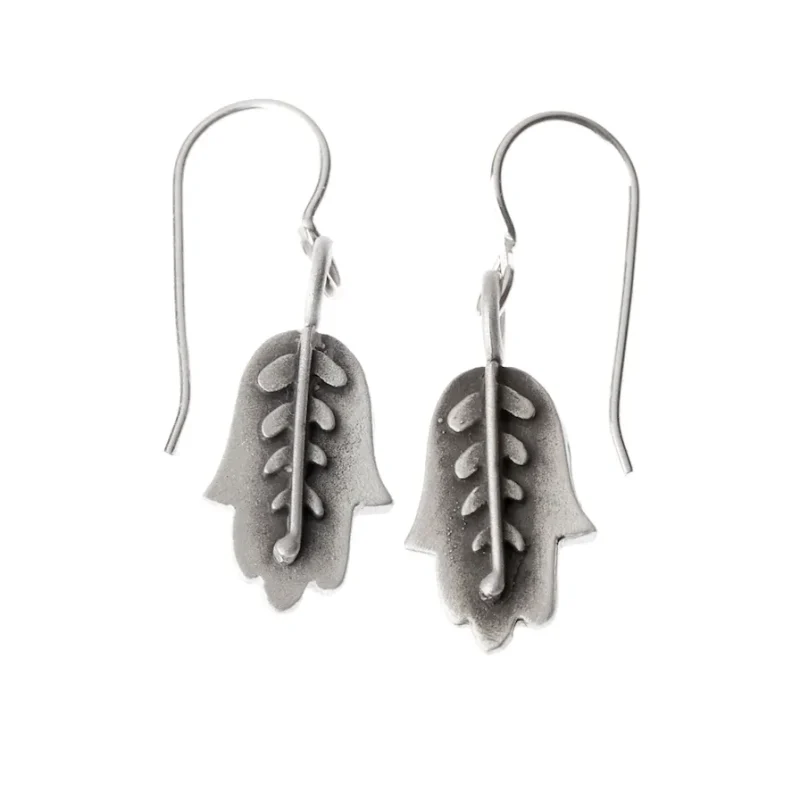 botanical hamsa earrings by emily rosenfeld