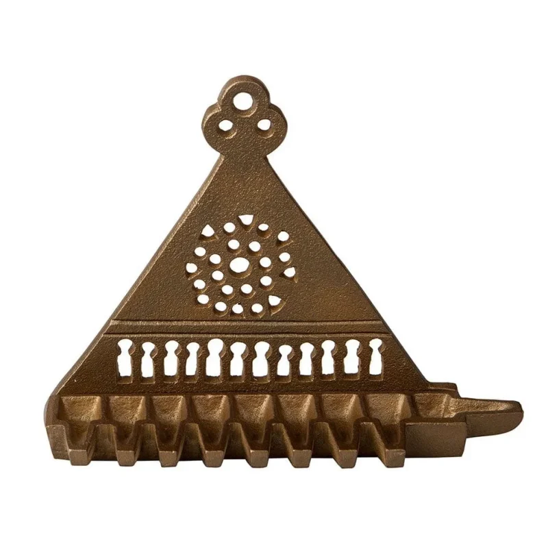 bronze cast brass menorah east west design