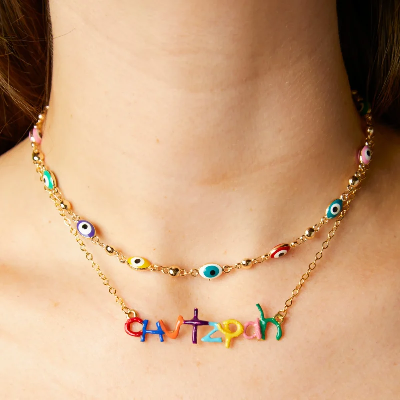 bronze rainbow chutzpah necklace by susan alexandra scaled