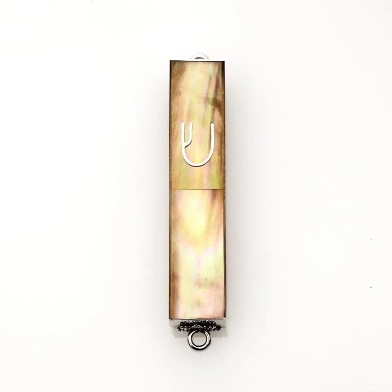 bronze silver mezuzah case