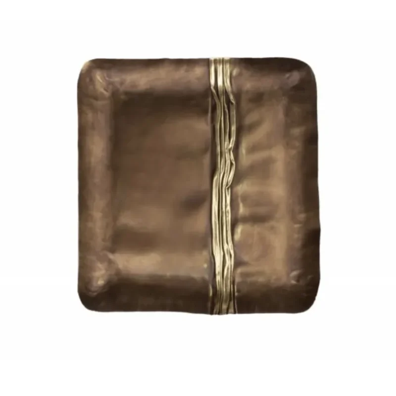 bronze square tray for home decor