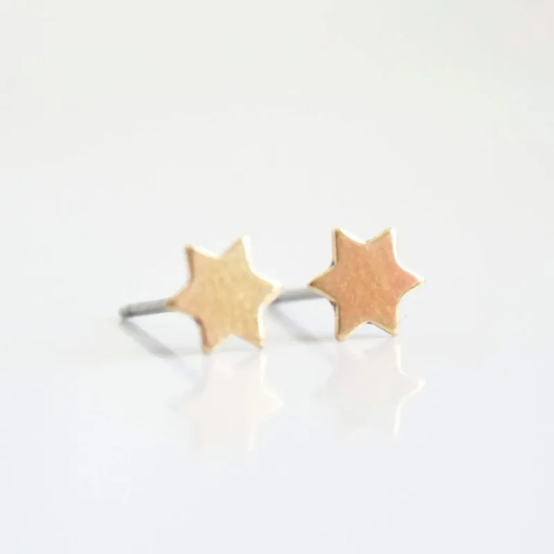 bronze star of david earrings elegant jewelry for women