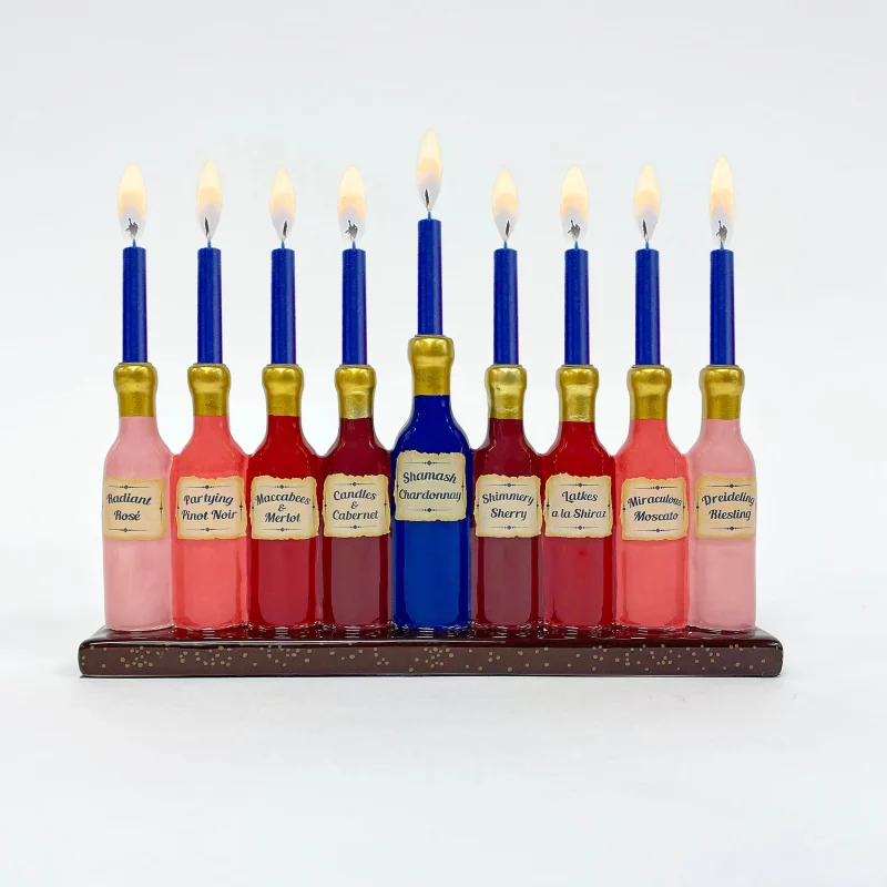 ceramic menorah for fine wines