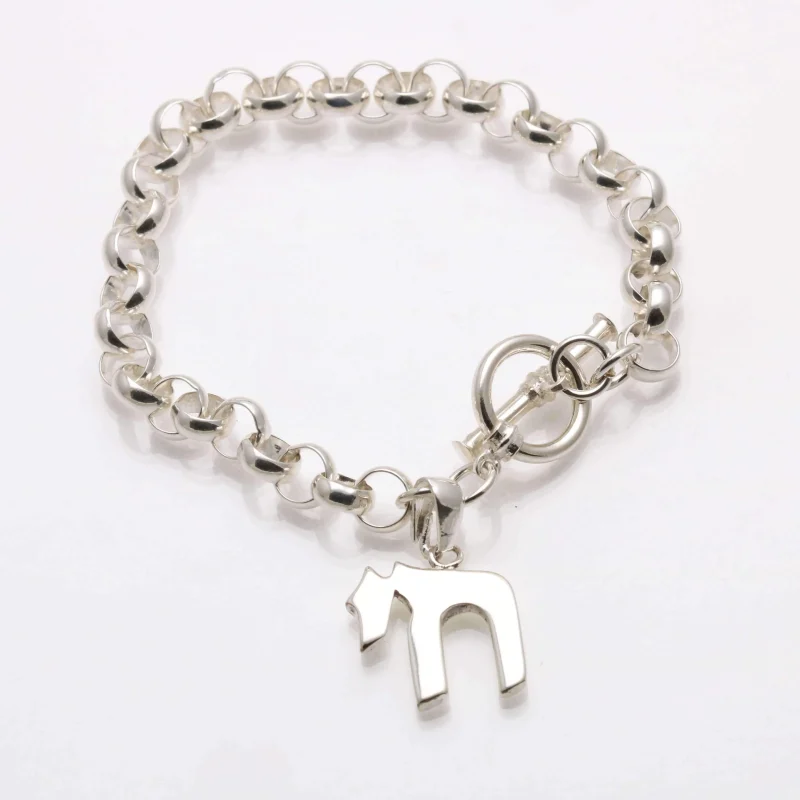 chai charm bracelet in sterling silver scaled