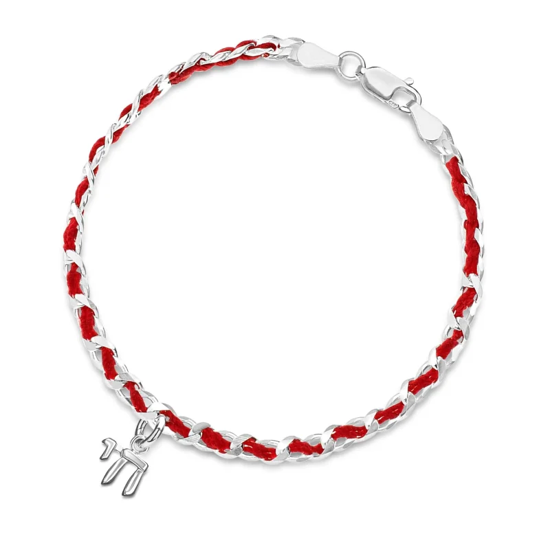 chai charm red cord bendel bracelet